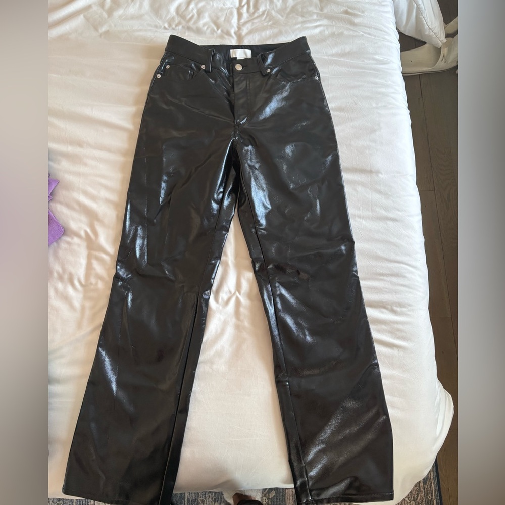 H&M Shiny Black Faux leather pants